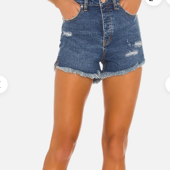 Free People Vintage Boho High-Rise Distressed Denim Shorts – Size 27 - Picture 5 of 5